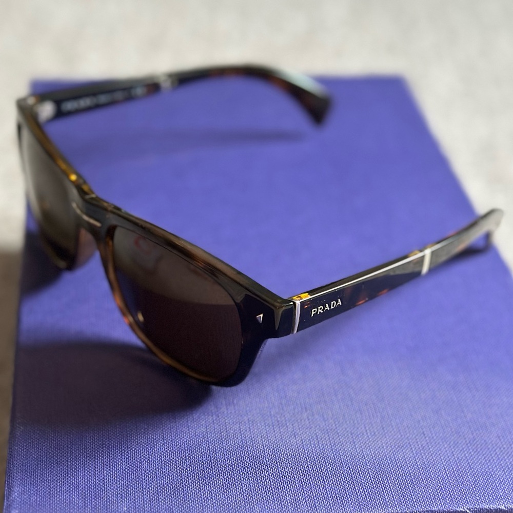 Prada Foldable Sunglasses - Tortoise with Amber Lenses